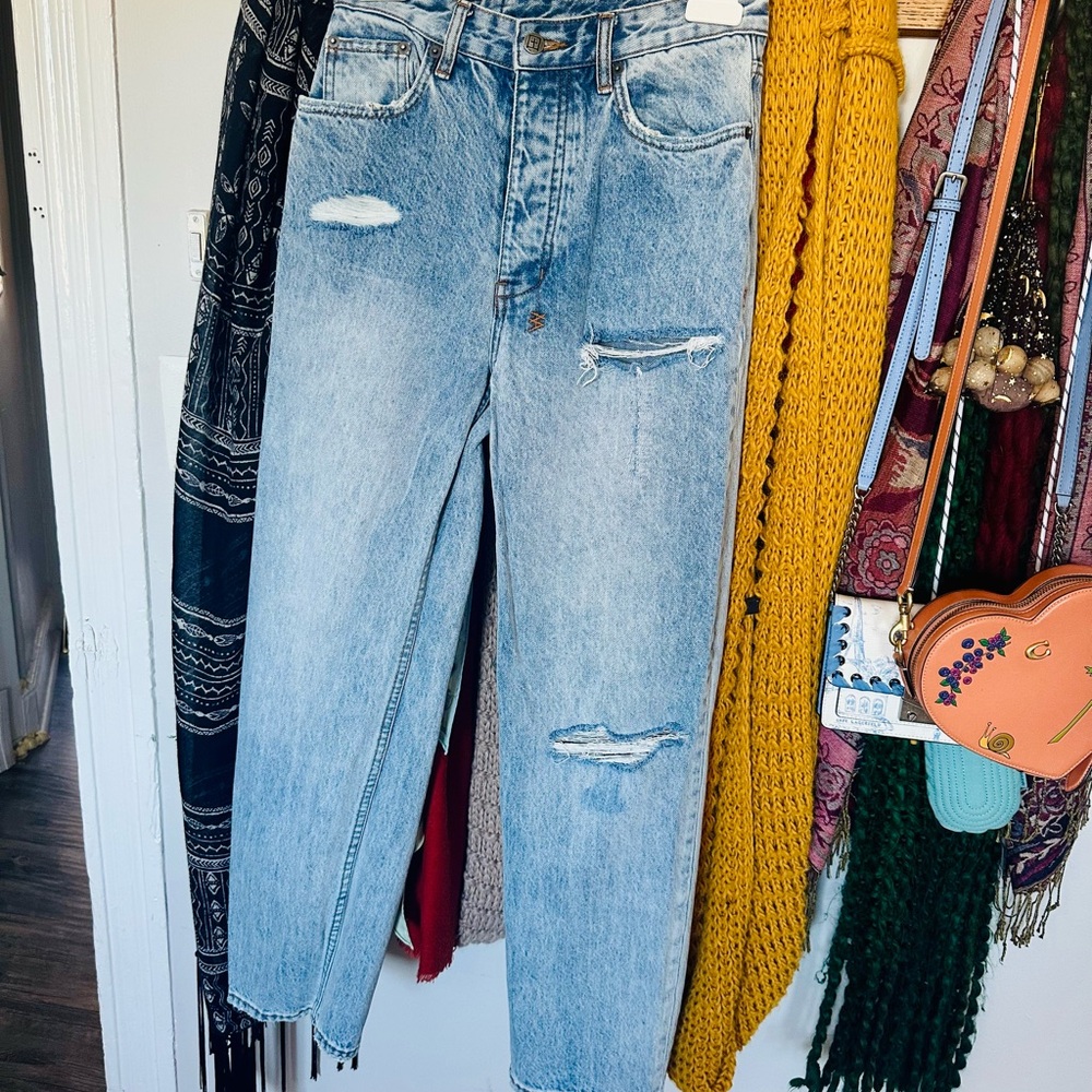 Ksubi Light Blue Distressed Boyfriend Jeans